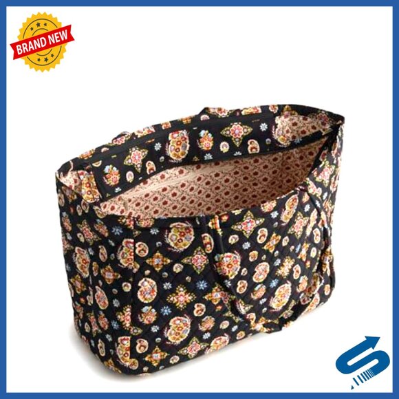 Premium Cotton Travel Tote Bag with Laptop Pocket, 15x17x6 - Picture 4 of 6